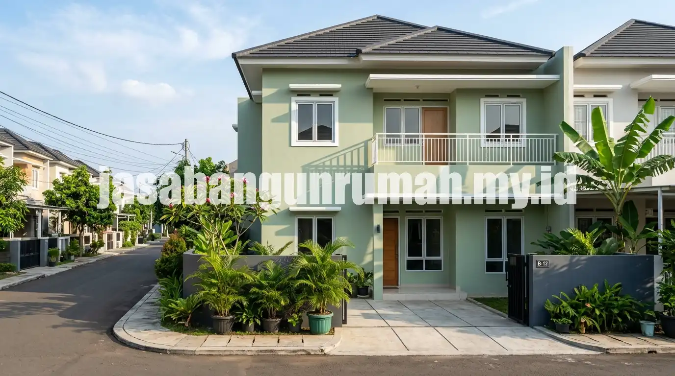 Hasil cat ulang dinding rumah di Bekasi