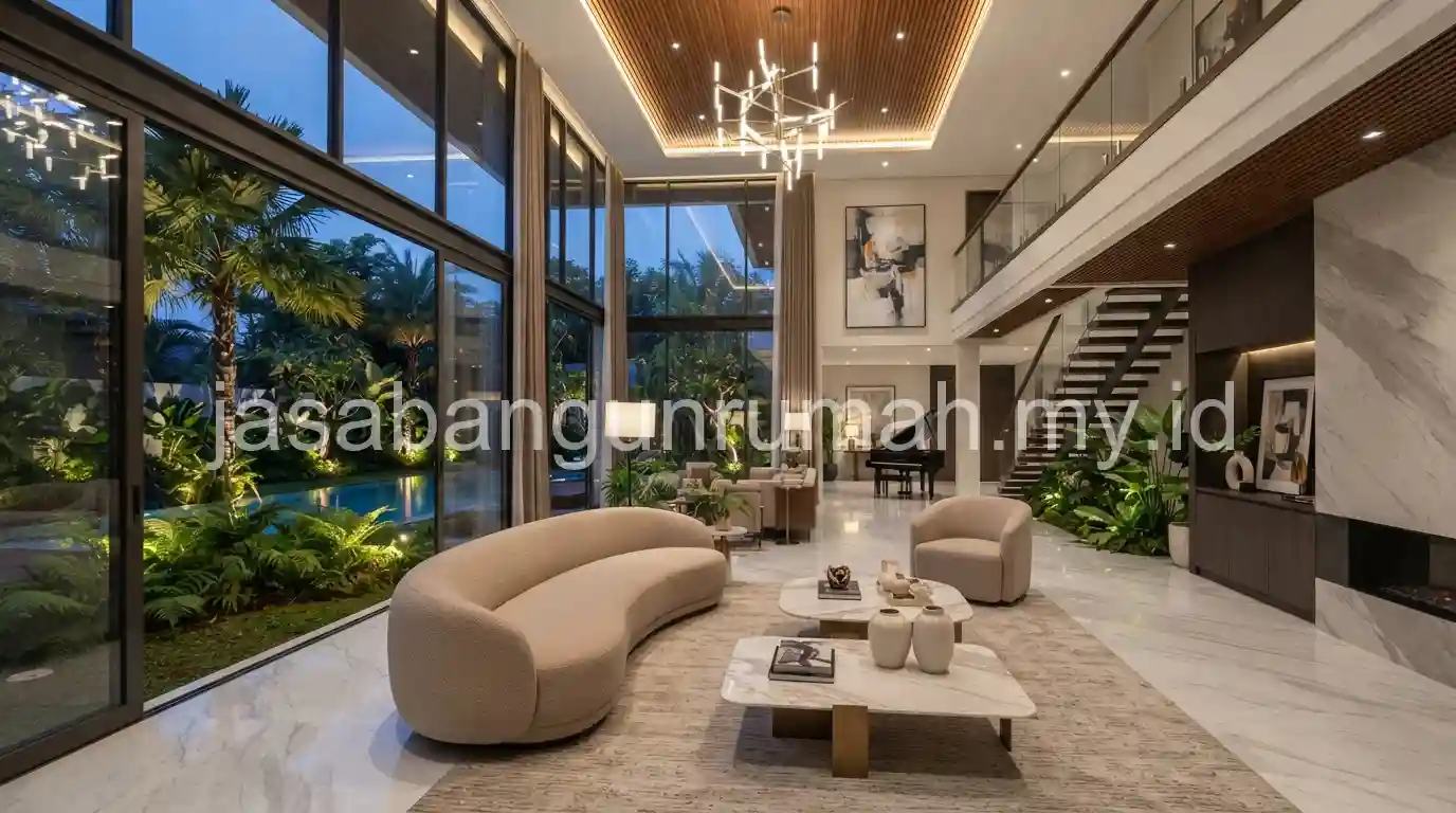 Detail finishing premium pada proyek rumah mewah