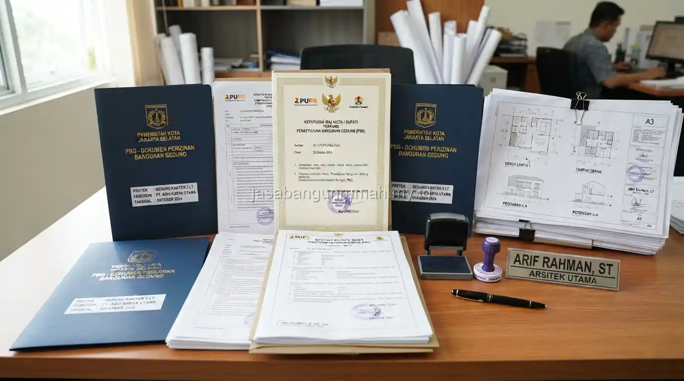 Dokumen legalitas PBG rumah yang diurus kontraktor