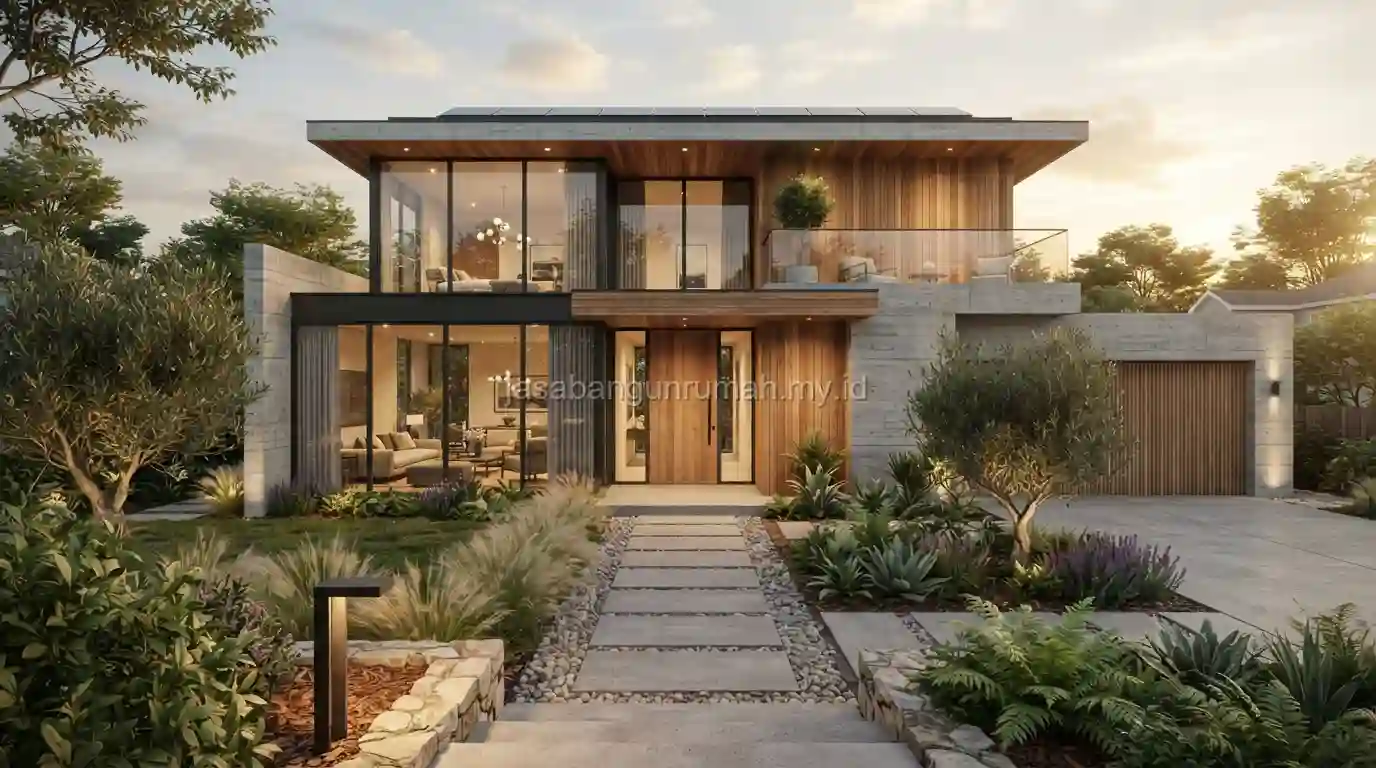 Gambar 3D visual rumah dari jasa gambar arsitek