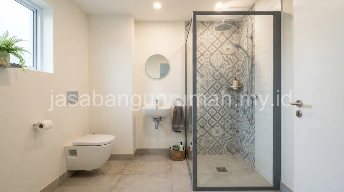 Desain kamar mandi rumah subsidi yang hemat ruang