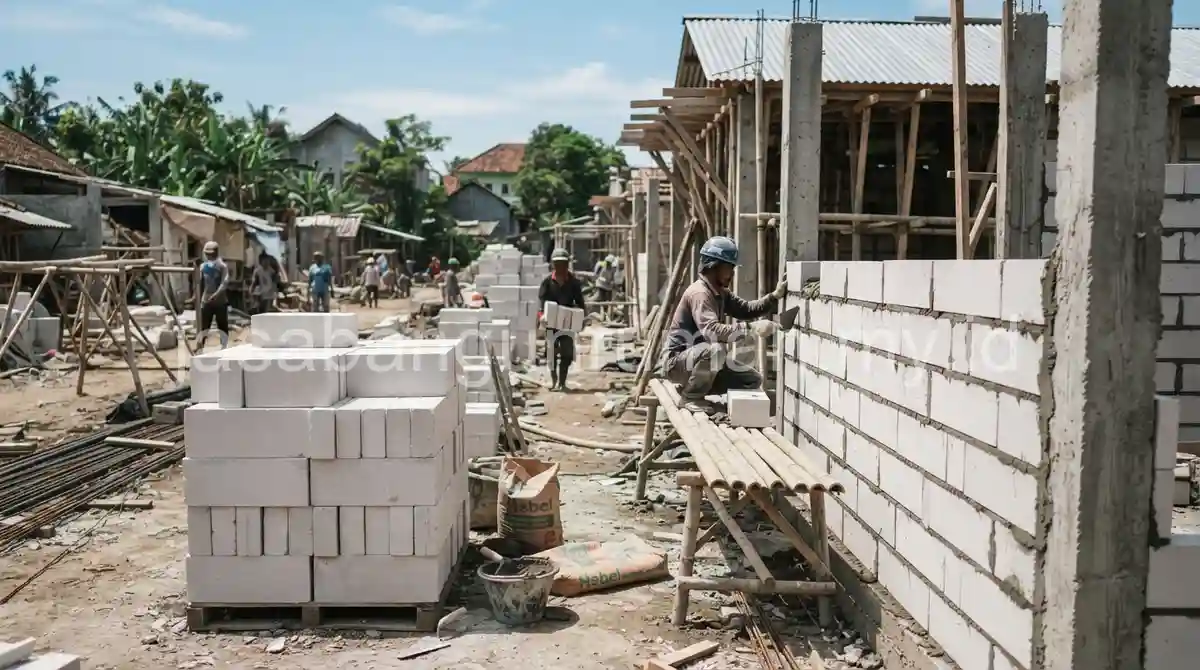 Material bata hebel untuk renovasi rumah subsidi