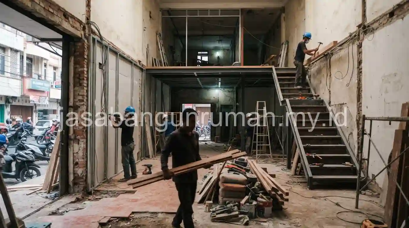 Hasil renovasi interior ruko di Surabaya